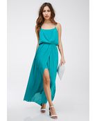 Forever 21 Racerback Chiffon Maxi Dress - Lyst