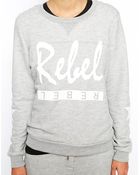 Zoe Karssen Sweatshirt With Rebel Print & Stars - Lyst