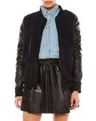 Jet By John Eshaya Two Tone Wool Coat - Lyst