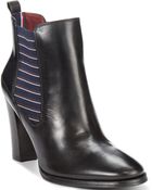 Tommy Hilfiger Women'S Vitoria Chunky Heel Booties - Lyst