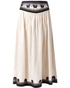 Suno Pattern Embroidered A-line Skirt - Lyst