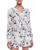 Haute Hippie Boyfriend Buttonfront Blouse - Lyst