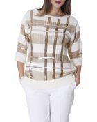 Blumarine Embroidered Mohair And Cashmere-Blend Sweater - Lyst