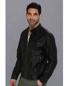 Calvin Klein Faux Leather Moto Jacket - Lyst