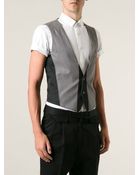 Ann Demeulemeester Stitching Details Waistcoat - Lyst