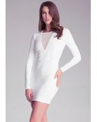 Bebe Stud & Mesh Dress - Lyst