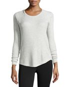 Velvet By Graham & Spencer Metallic Waffle Knit Top - Lyst