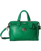 Coach Crackle Leather Rhyder 24 Satchel - Lyst