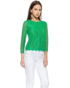 Diane von Furstenberg Brielle Top - Spring Green - Lyst