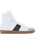 Saint Laurent White Classic Court High_top Sneakers - Lyst