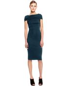 Donna Karan New York Draped Cap Sleeve Dress - Lyst