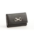 Ferragamo Peach Leather Gancio Detail Key Holder - Lyst