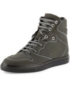 Balenciaga Flocked Goatskin High-Top Sneaker - Lyst