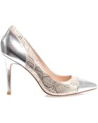 Lucy Choi London Kew Snakeprint Leather Pumps - Lyst