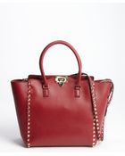Valentino Leather Rock Stud Top Handle Convertible Bag - Lyst