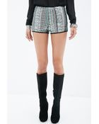 Forever 21 Tribal Pattern Sequin Shorts - Lyst