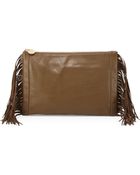 Deux Lux Fringe Zip Clutch Bag - Lyst