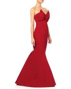 Zac Posen Grenadine Silk Bow Pleat Gown - Lyst