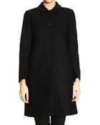 M Missoni Coat Wool With Collar - Lyst