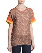 Sachin & Babi Dotted Print Short-Sleeve Top - Lyst