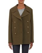 Barneys New York Solid Peacoat - Lyst