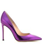 Gianvito Rossi Metallic-Leather Pumps - Lyst