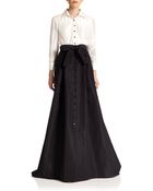 Carolina Herrera Night Collection Silk Taffeta Trench Gown - Lyst