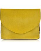 Carven Saint Sulpice Daffodil Haircalf Clutch W/Metal Detail - Lyst