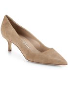 Manolo Blahnik Bb Suede Pumps - Lyst