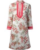 Tory Burch Floral Print Tunic Dress - Lyst