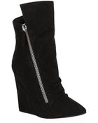Giuseppe Zanotti Suede Zip Wedge Boots - Lyst