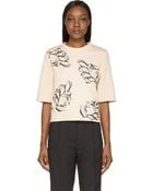3.1 Phillip Lim Peach Quilted And Embroidered Sweatshirt - Lyst