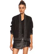 Isabel Marant Oma Quilt Shantung Gromet Silk Jacket - Lyst