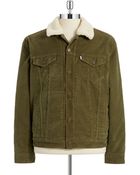 Levi's Faux Sherpa Bomber Jacket - Lyst