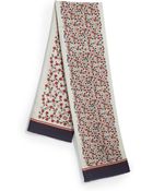 Gucci Floral Silk Twill Scarf - Lyst