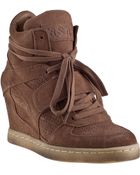 Ash Cool Wedge Sneaker Nut Suede - Lyst