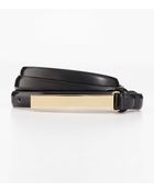 Ann Taylor Metal Keeper Patent Skinny Belt - Lyst