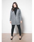 Violeta By Mango Mohair Knit Coat - Lyst