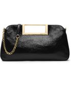 Michael Kors Berkley Patent-Leather Large Clutch - Lyst