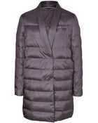 Brunello Cucinelli Quilted Silk Coat - Lyst
