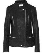 W118 By Walter Baker Aggie Textured-Leather Biker Jacket - Lyst