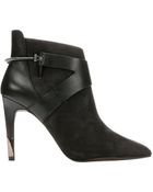 Dolce Vita Black Suede And Leather 'Isleen' Ankle Booties - Lyst