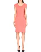 Armani Ruched-detail Stretch-jersey Dress - Lyst