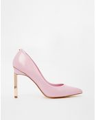 Ted Baker Elvena Light Pink Leather Heeled Shoes - Lyst