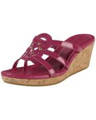 Cole Haan Shayla Patent Thong Wedge Sandal - Lyst