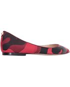 Valentino Rockstud Camouflage Ballerinas - Lyst