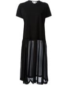 Comme Des Garçons Semi Sheer Jersey Dress - Lyst