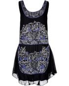 Anna Sui Beaded Cocktail Dress - Lyst