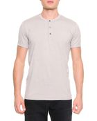 Dolce & Gabbana Short-Sleeve Henley T-Shirt - Lyst