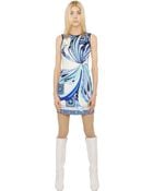 Emilio Pucci Sleeveless Printed Silk Jersey Dress - Lyst